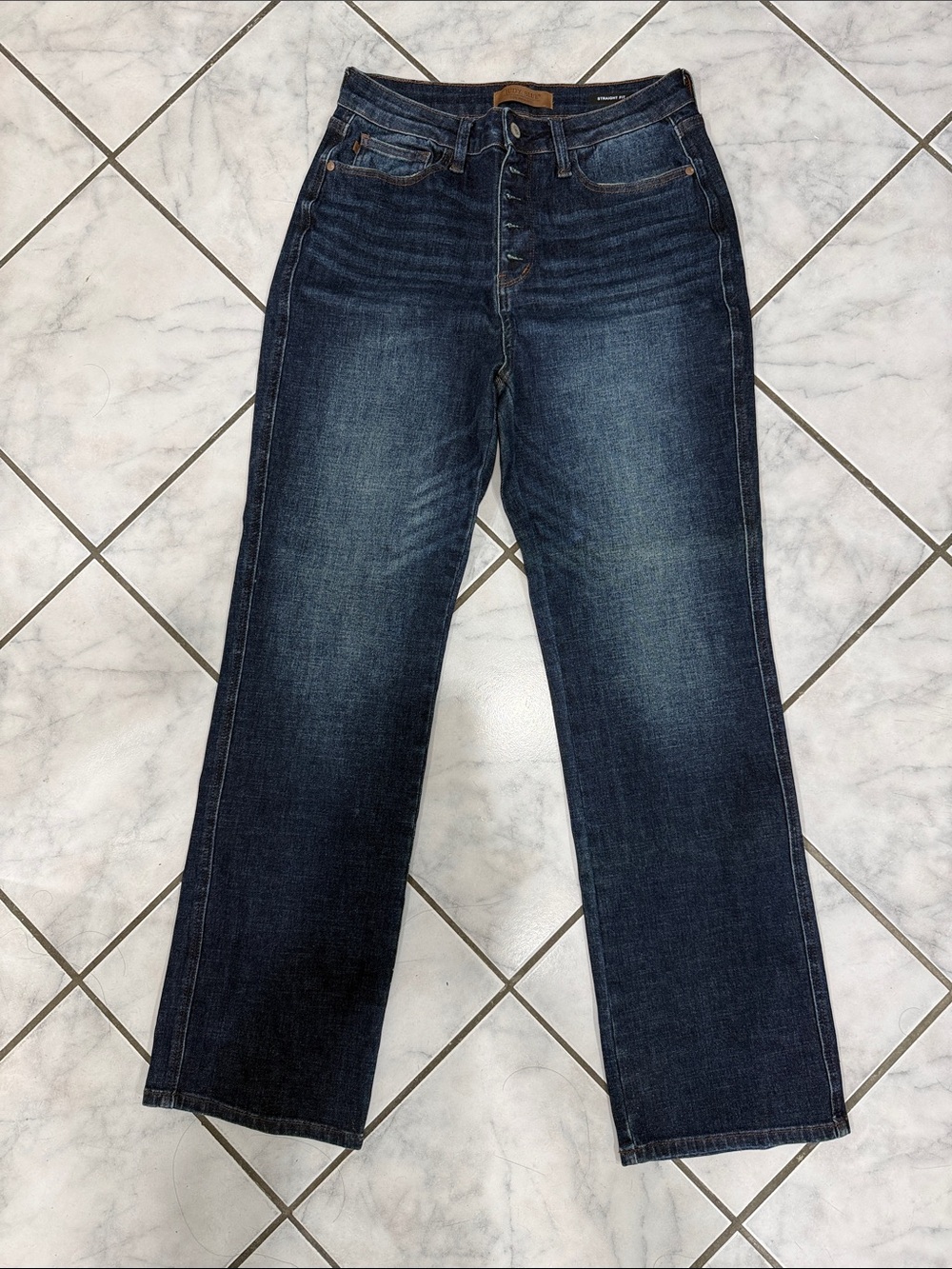Judy Blue Dark Wash Straight Leg Jeans